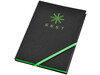 Travers Hard Cover A5 Notizbuch, schwarz, grün bedrucken, Art.-Nr. 10674201