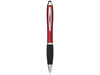 Nash Stylus Kugelschreiber farbig mit schwarzem Griff, rot, schwarz bedrucken, Art.-Nr. 10690303