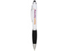 Nash Stylus Kugelschreiber farbig mit schwarzem Griff, weiss, schwarz bedrucken, Art.-Nr. 10690305
