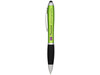 Nash Stylus Kugelschreiber farbig mit schwarzem Griff, limone, schwarz bedrucken, Art.-Nr. 10690306