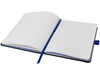 Colour-Edge A5 Hard Cover Notizbuch, schwarz, royalblau bedrucken, Art.-Nr. 10690702