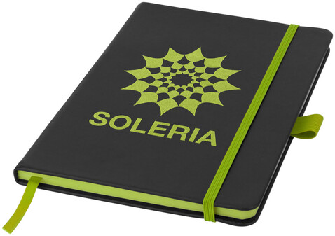 Colour-Edge A5 Hard Cover Notizbuch, schwarz, limone bedrucken, Art.-Nr. 10690703 Colour-Edge A5 Hard Cover Notizbuch, schwarz, limone bedrucken, Art.-Nr. 10690703