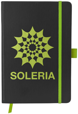 Colour-Edge A5 Hard Cover Notizbuch, schwarz, limone bedrucken, Art.-Nr. 10690703 Colour-Edge A5 Hard Cover Notizbuch, schwarz, limone bedrucken, Art.-Nr. 10690703