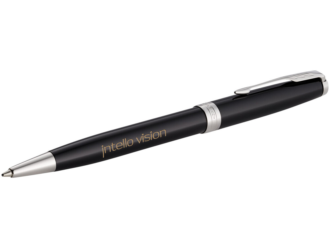 Sonnet Kugelschreiber, schwarz, chrom bedrucken, Art.-Nr. 10701400