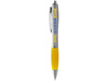 Nash Kugelschreiber silbern mit farbigem Griff, silber, gelb bedrucken, Art.-Nr. 10707704