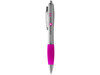 Nash Kugelschreiber silbern mit farbigem Griff, silber, rosa bedrucken, Art.-Nr. 10707706