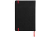 Lasercut A5 Notizbuch, schwarz, rot bedrucken, Art.-Nr. 10728001