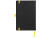 Lasercut A5 Notizbuch, schwarz, gelb bedrucken, Art.-Nr. 10728003