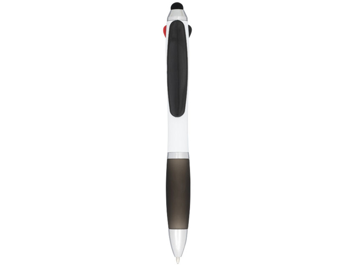 Nash 4-in-1-Kugelschreiber, weiss, schwarz bedrucken, Art.-Nr. 10730400