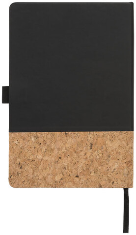Evora A5 Notizbuch Thermo PU mit Kork, schwarz bedrucken, Art.-Nr. 10732000