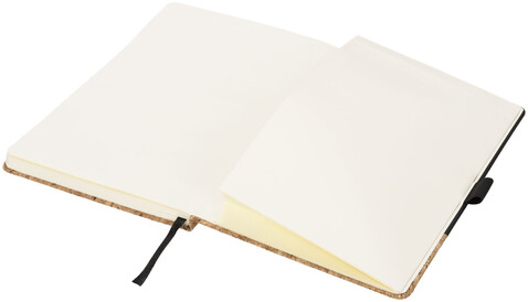 Evora A5 Notizbuch Thermo PU mit Kork, schwarz bedrucken, Art.-Nr. 10732000