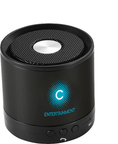 Greedo Bluetooth® Aluminium Lautsprecher, schwarz bedrucken, Art.-Nr. 10826400