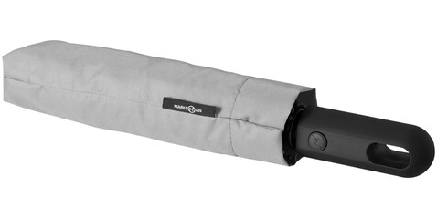 Trav 21,5" Vollautomatik Kompaktregenschirm, grau bedrucken, Art.-Nr. 10906402
