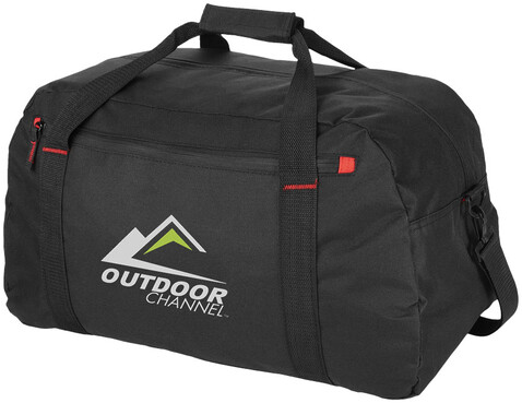 Vancouver Reisetasche 35L, schwarz, rot bedrucken, Art.-Nr. 11942700