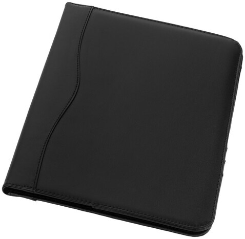 Ebony A4 Schreibmappe, schwarz bedrucken, Art.-Nr. 19549302