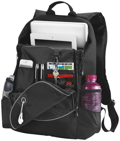 Benton 15" Laptop-Rucksack 15L, schwarz bedrucken, Art.-Nr. 12009300 Benton 15" Laptop-Rucksack 15L, schwarz bedrucken, Art.-Nr. 12009300