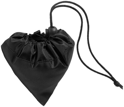 Bungalow faltbare Polyester Tragetasche 7L, schwarz bedrucken, Art.-Nr. 12011900 Bungalow faltbare Polyester Tragetasche 7L, schwarz bedrucken, Art.-Nr. 12011900