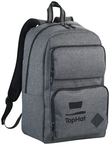 Graphite Deluxe 15" Laptop-Rucksack 20L, heather grau bedrucken, Art.-Nr. 12019000 Graphite Deluxe 15" Laptop-Rucksack 20L, heather grau bedrucken, Art.-Nr. 12019000