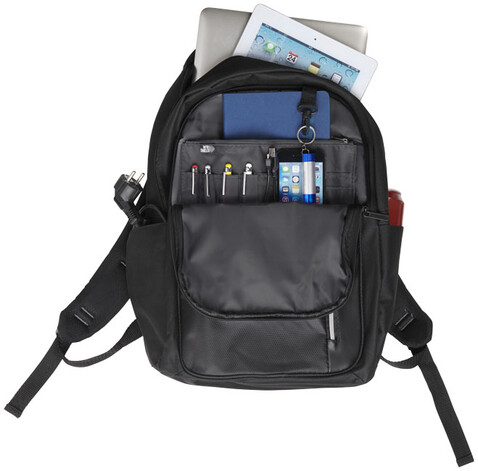Vault RFID 15" Laptop-Rucksack 16L, schwarz bedrucken, Art.-Nr. 12021700