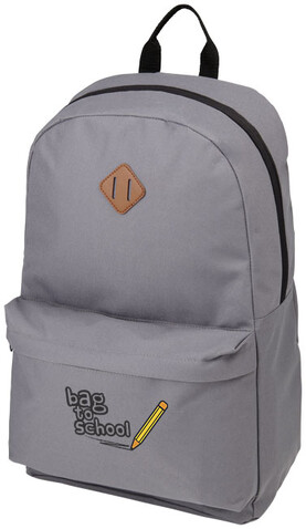 Stratta 15" Laptop-Rucksack 15L, grau bedrucken, Art.-Nr. 12039202
