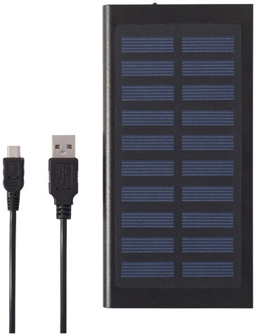 Stellar 8000 mAh Solar Powerbank, schwarz bedrucken, Art.-Nr. 12368800 Stellar 8000 mAh Solar Powerbank, schwarz bedrucken, Art.-Nr. 12368800