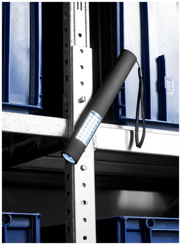 Lutz Magnet Taschenlampe mit 28 LEDs, schwarz bedrucken, Art.-Nr. 13402700 Lutz Magnet Taschenlampe mit 28 LEDs, schwarz bedrucken, Art.-Nr. 13402700
