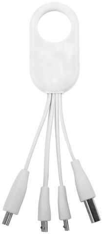 Troup 4-in-1-Ladekabel mit Typ C Spitze, weiss bedrucken, Art.-Nr. 13421401