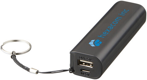 Span 1200 mAh Powerbank, schwarz bedrucken, Art.-Nr. 13427700