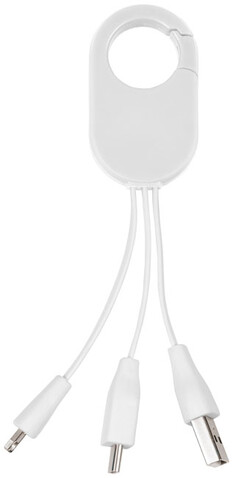 Troop 3-in-1 Ladekabel, weiss bedrucken, Art.-Nr. 13499301
