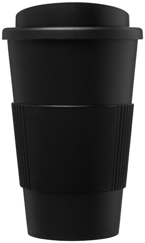 Americano® 350 ml Isolierbecher mit Schutzring, schwarz bedrucken, Art.-Nr. 21000200 Americano® 350 ml Isolierbecher mit Schutzring, schwarz bedrucken, Art.-Nr. 21000200