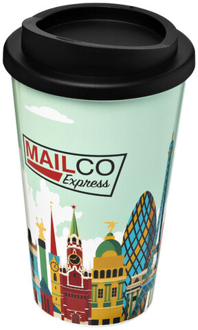 Brite-Americano® 350 ml Isolierbecher, schwarz bedrucken, Art.-Nr. 21000300