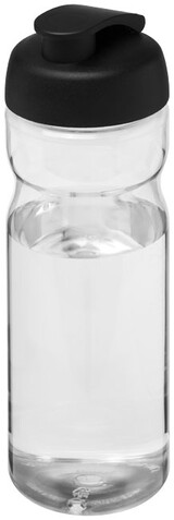 H2O Active® Base 650 ml Sportflasche mit Klappdeckel, transparent, schwarz bedrucken, Art.-Nr. 21004500 H2O Active® Base 650 ml Sportflasche mit Klappdeckel, transparent, schwarz bedrucken, Art.-Nr. 21004500