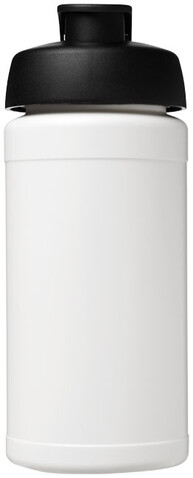 Baseline® Plus 500 ml Sportflasche mit Klappdeckel, weiss, schwarz bedrucken, Art.-Nr. 21006800 Baseline® Plus 500 ml Sportflasche mit Klappdeckel, weiss, schwarz bedrucken, Art.-Nr. 21006800