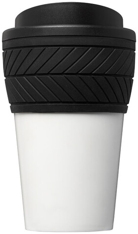 Brite-Americano® 350 ml Isolierbecher mit Schutzring Reifen-Design, schwarz bedrucken, Art.-Nr. 21008800 Brite-Americano® 350 ml Isolierbecher mit Schutzring Reifen-Design, schwarz bedrucken, Art.-Nr. 21008800