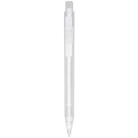 Calypso Kugelschreiber transparent matt, weiß gefrosted bedrucken, Art.-Nr. 21035401