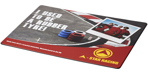 Brite-Mat® Mauspad mit Reifenmaterial, schwarz bedrucken, Art.-Nr. 21052400