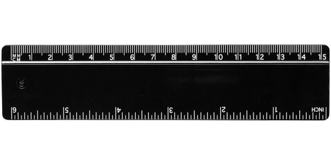 Terran 15 cm Lineal aus 100 % recyceltem Kunststoff, schwarz bedrucken, Art.-Nr. 21053400