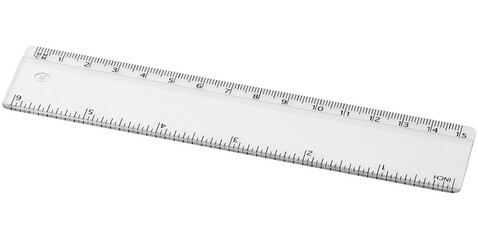 Renzo 15 cm Kunststofflineal, transparent klar bedrucken, Art.-Nr. 21053600