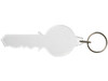 Combo Schlüsselanhänger in Schlüsselform, transparent klar bedrucken, Art.-Nr. 21056700