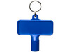 Maximilian rechteckiger Universalschlüssel mit Schlüsselanhänger , blau bedrucken, Art.-Nr. 21087001