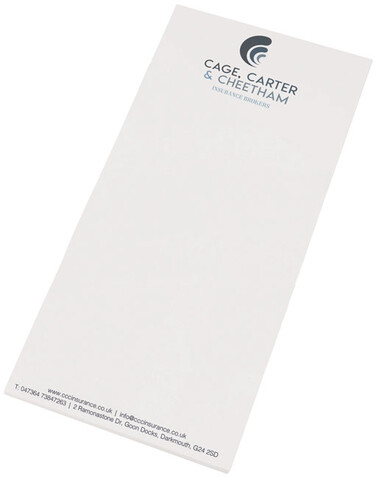 Desk-Mate® 1/3 A4 Notizblock, weiss bedrucken, Art.-Nr. 21206001 Desk-Mate® 1/3 A4 Notizblock, weiss bedrucken, Art.-Nr. 21206001