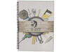 Desk-Mate® A4 Notizbuch mit Kunststoff Cover und Spiralbindung, weiss, schwarz bedrucken, Art.-Nr. 21246012