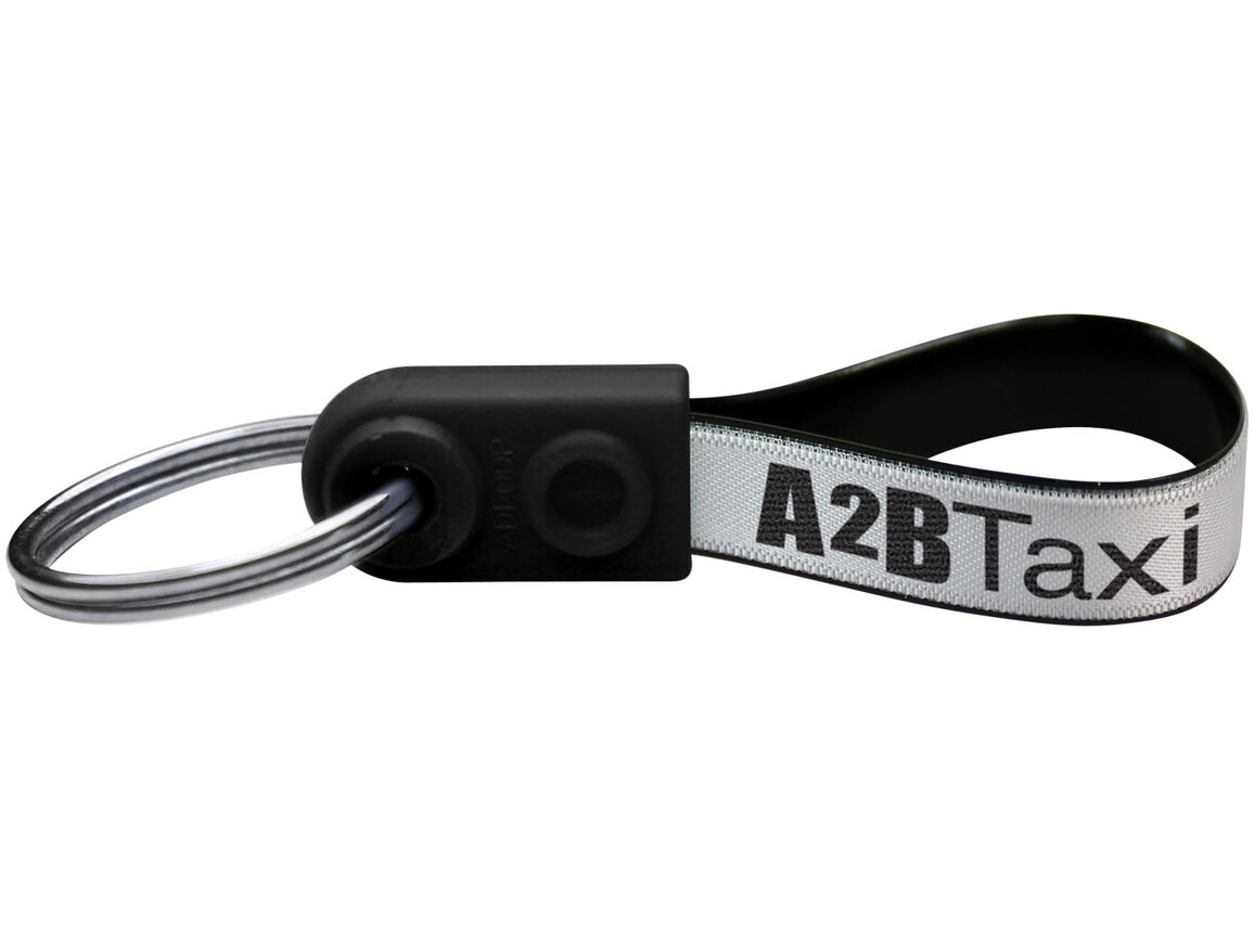 Ad-Loop® Mini Schlüsselanhänger, schwarz bedrucken, Art.-Nr. 21277101