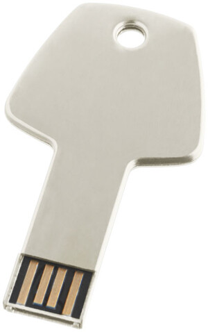 USB-Stick Schlüssel, silber, 1GB bedrucken, Art.-Nr. 1Z33390D
