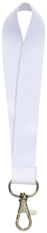 Mini Sublimation Schlüsselband, weiss, 15mm bedrucken, Art.-Nr. 1PL0110F
