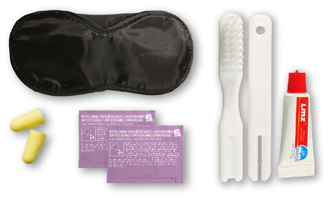 MyKit Flugzeug Reiseset, weiss bedrucken, Art.-Nr. 1Z251201