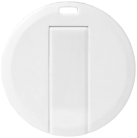 Round Credit Card USB-Stick, weiss, 1GB bedrucken, Art.-Nr. 1Z30462D