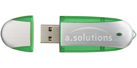 Memo USB-Stick, apfelgrün, silber, 4GB bedrucken, Art.-Nr. 1Z30580G Memo USB-Stick, apfelgrün, silber, 4GB bedrucken, Art.-Nr. 1Z30580G