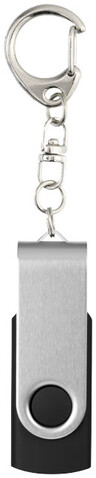 Rotate mit Schlüsselanhänger USB-Stick, schwarz, 1GB bedrucken, Art.-Nr. 1Z40000D