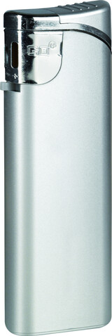 GO Slider Piezo Feuerzeug – silber metallic bedrucken, Art.-Nr. 5117